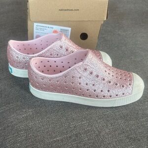 Native Shoes Pink Jefferson Bling Kids